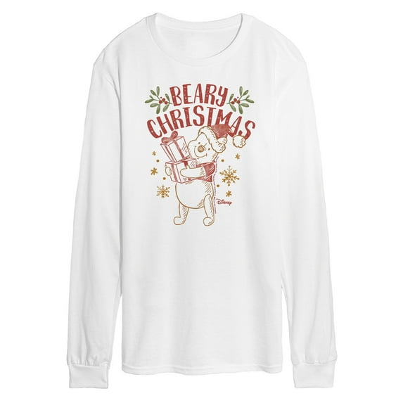 Disney Winnie The Pooh - Pooh Wishes A Beary Christmas - Men's Long Sleeve T-Shirt