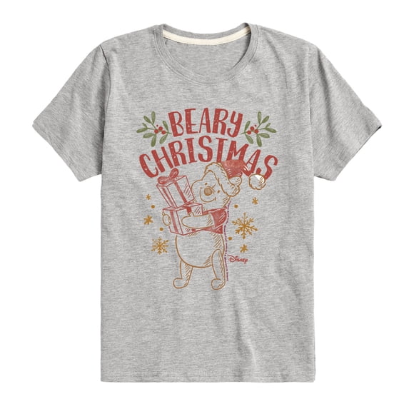 Winnie the Pooh - Pooh Wishes A Beary Christmas Boys' Short Sleeve Graphic T-Shirt