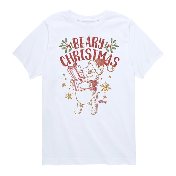 Winnie the Pooh - Pooh Wishes A Beary Christmas Boys' Short Sleeve Graphic T-Shirt
