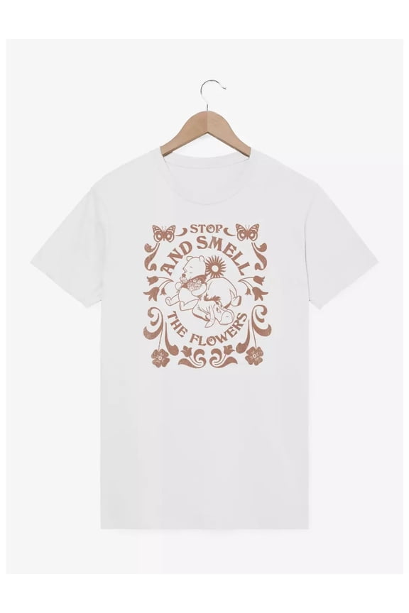 Disney Winnie The Pooh Smell The Flowers Hundred Acre Wood T-shirt