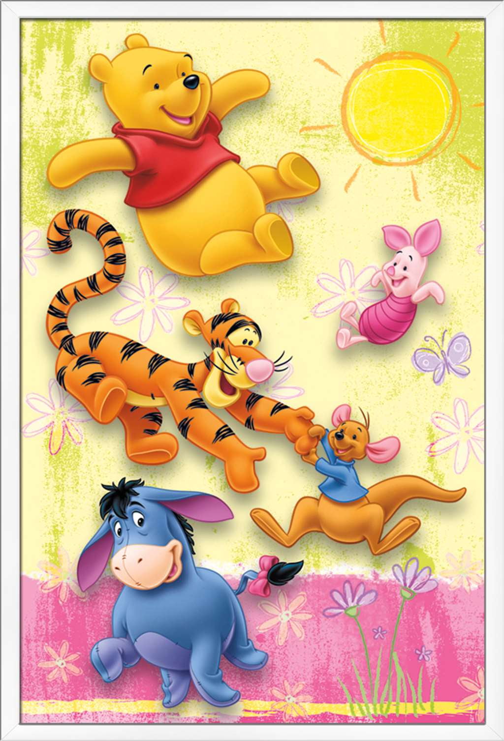 Disney Winnie The Pooh - Sunshine Wall Poster with Wooden Magnetic