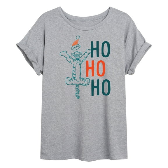 Disney Winnie The Pooh - Tigger - Christmas Ho Ho Ho - Juniors Ideal Flowy Muscle T-Shirt