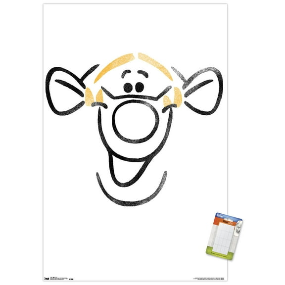 Disney Winnie The Pooh - Tigger - Face Wall Poster, 14.725" x 22.375"