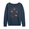 thumbnail image 1 of Disney Winnie The Pooh - Tigger, Pooh, Eeyore, & Piglet Christmas Crew - Women's Lightweight French Terry Long Sleeve Shirt, 1 of 5