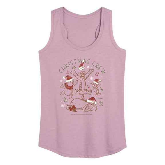 Disney Winnie The Pooh - Tigger, Pooh, Eeyore, & Piglet Christmas Crew - Women's Racerback Tank Top