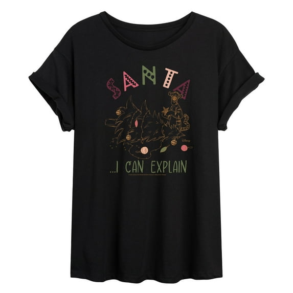 Disney Winnie The Pooh - Tigger - Santa, I Can Explain - Juniors Ideal Flowy Muscle T-Shirt