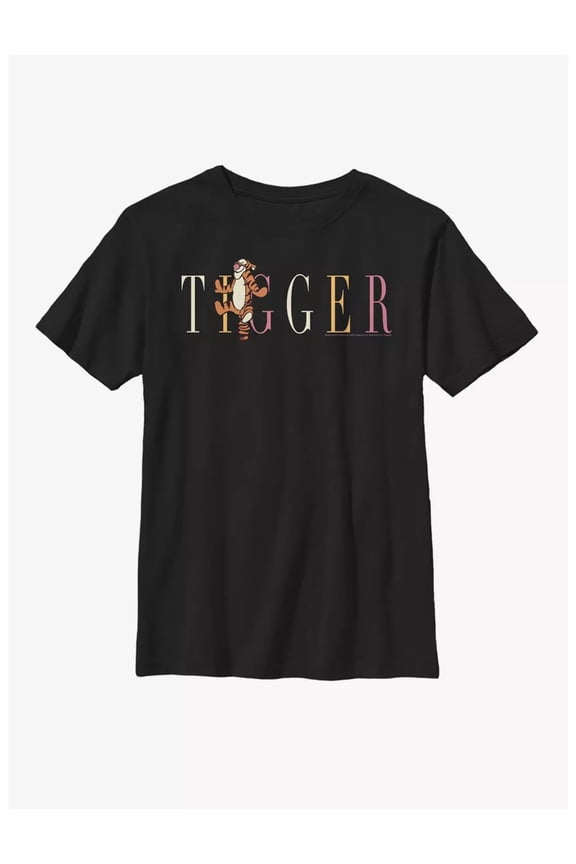 Disney Winnie The Pooh Tigger Script Typography Cute Character T-shirt