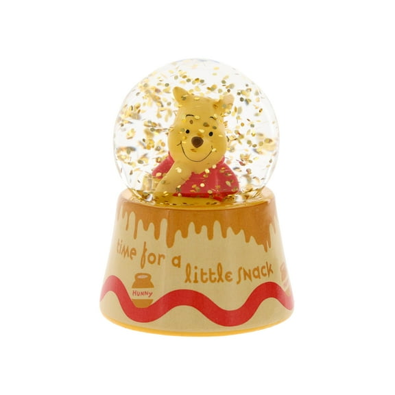 Disney Winnie The Pooh "Time For A Little Snack" 3-Inch Mini Light-Up Snow Globe