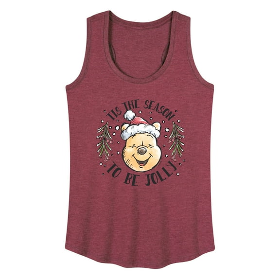 Disney Winnie The Pooh - Tis The Season To Be Jolly Christmas - Women's Racerback Tank Top