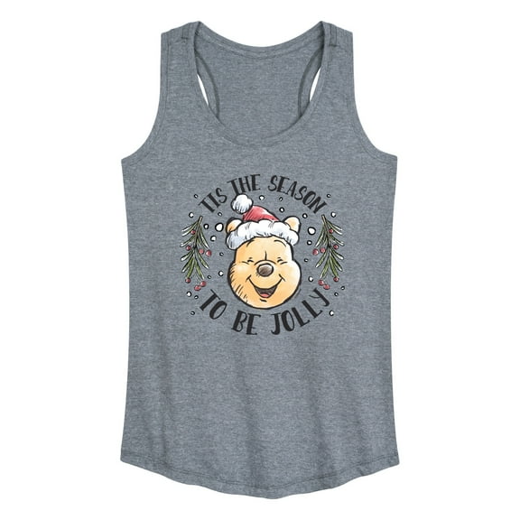 Disney Winnie The Pooh - Tis The Season To Be Jolly Christmas - Women's Racerback Tank Top
