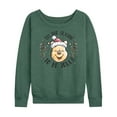 thumbnail image 1 of Disney Winnie The Pooh - Tis The Season To Be Jolly Christmas - Women's Lightweight French Terry Long Sleeve Shirt, 1 of 5