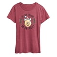 thumbnail image 1 of Disney Winnie The Pooh - Tis The Season To Be Jolly Christmas - Women's Short Sleeve Graphic T-Shirt, 1 of 4