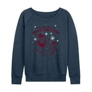 Disney Winnie The Pooh - Wishing For A Merry Christmas - Women's Lightweight French Terry Long Sleeve Shirt