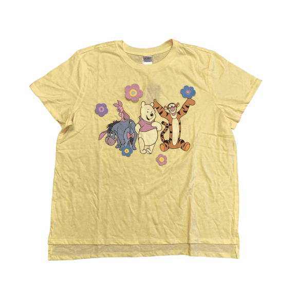 Disney Winnie The Pooh Women's Soft Short Sleeve Graphic Print T-Shirt (Lt. Yellow, Medium)
