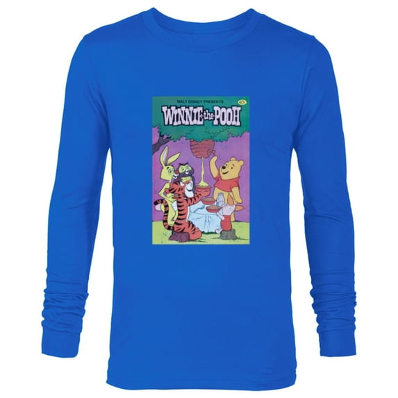 Disney Winnie The Pooh and Friends Retro Poster - Long Sleeve T-Shirt for Men - Customized-Navy