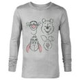 thumbnail image 1 of Disney Winnie The Pooh and Friends Sketch - Long Sleeve T-Shirt for Men - Customized-Athletic Heather, 1 of 5