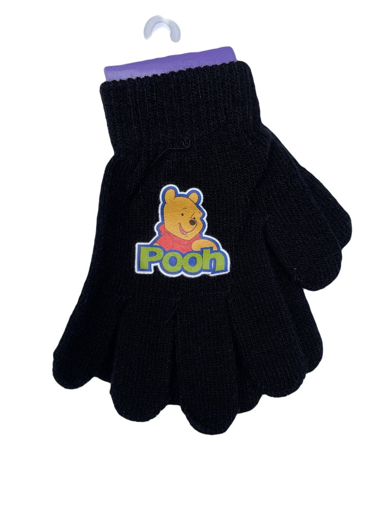 Disney Winnie The Pooh kids knit gloves (black) - Walmart.com