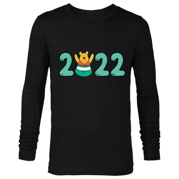 Disney Winnie the Pooh 2022 New Year’s Eve Standard - Long Sleeve T-Shirt for Men – Customized-Black