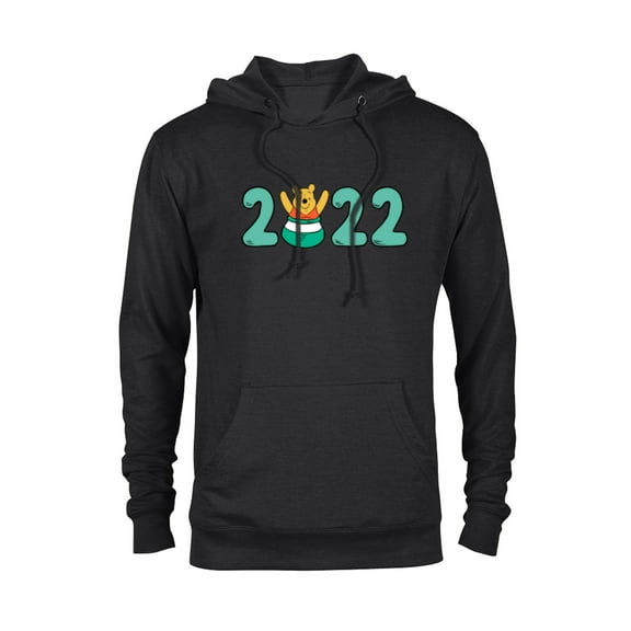 Disney Winnie the Pooh 2022 New Year’s Eve Standard - Pullover Hoodie for Adults – Customized-Black