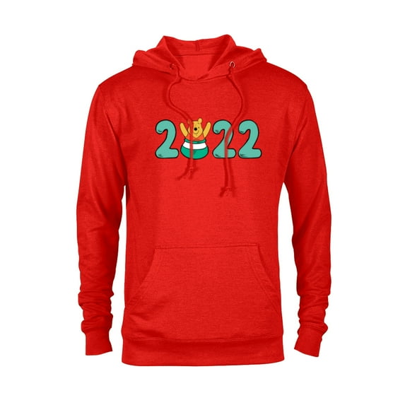 Disney Winnie the Pooh 2022 New Year’s Eve Standard - Pullover Hoodie for Adults – Customized-Red Heather