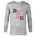 thumbnail image 1 of Disney Winnie the Pooh 2023 Year of the Rabbit - Long Sleeve T-Shirt for Men - Customized-Athletic Heather, 1 of 5