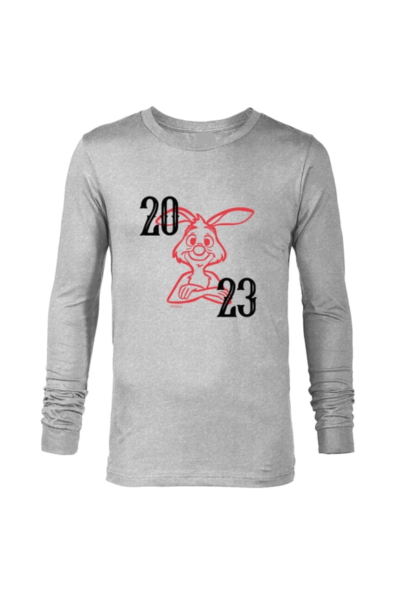 Winnie the Pooh 2023 Year of the Rabbit - Long Sleeve T-Shirt for Men - Customized-Athletic Heather