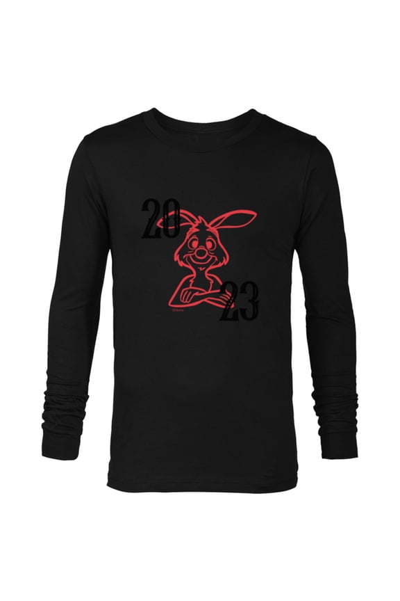 Winnie the Pooh 2023 Year of the Rabbit - Long Sleeve T-Shirt for Men - Customized-Black