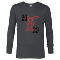 thumbnail image 1 of Disney Winnie the Pooh 2023 Year of the Rabbit - Long Sleeve T-Shirt for Men - Customized-Charcoal Heather, 1 of 5