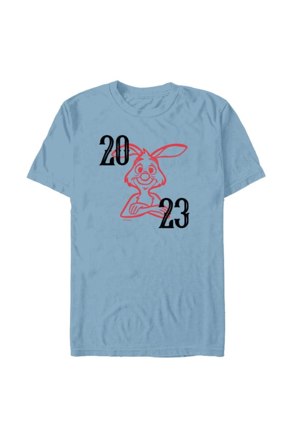Winnie the Pooh 2023 Year of the Rabbit - Short Sleeve Blended T-Shirt for Adults - Customized-Ocean Blue