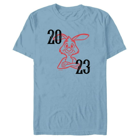 Disney Winnie the Pooh 2023 Year of the Rabbit - Short Sleeve Blended T-Shirt for Adults - Customized-Ocean Blue