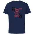 thumbnail image 1 of Disney Winnie the Pooh 2023 Year of the Rabbit - Short Sleeve Cotton T-Shirt for Adults - Customized-Navy, 1 of 5