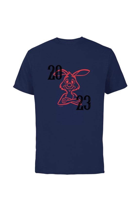 Winnie the Pooh 2023 Year of the Rabbit - Short Sleeve Cotton T-Shirt for Adults - Customized-Navy
