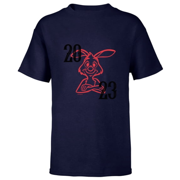 Disney Winnie the Pooh 2023 Year of the Rabbit - Short Sleeve T-Shirt for Kids - Customized-Navy