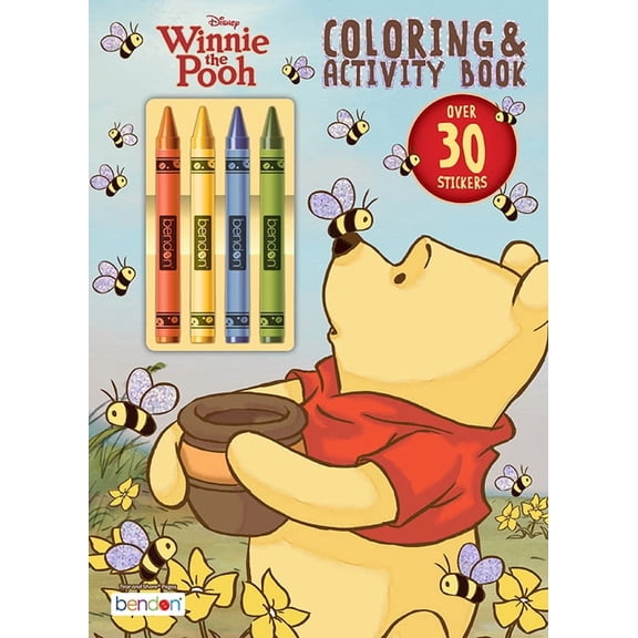 Disney Winnie the Pooh 48-Page Coloring and Activity Book with Crayons, by Bendon