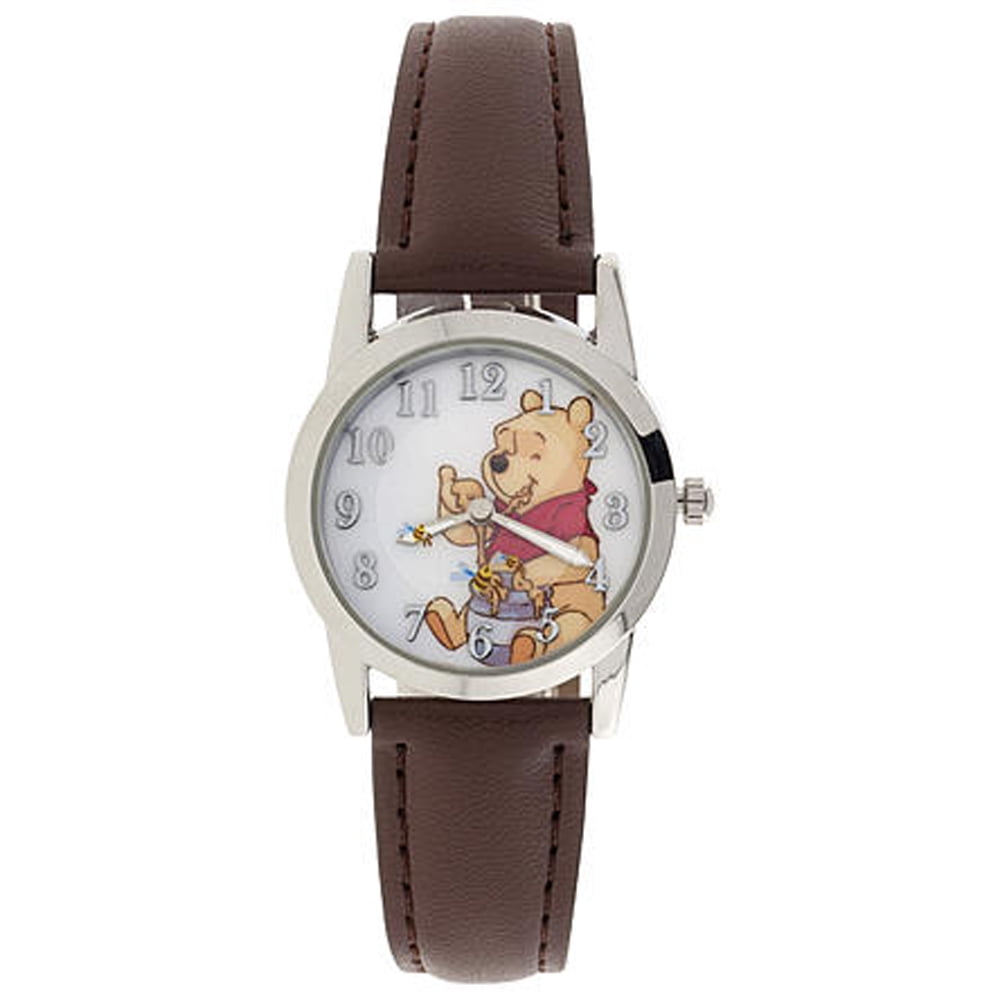 Disney Winnie The Pooh Analog Watch Enjoying Having Honey Easy to Read