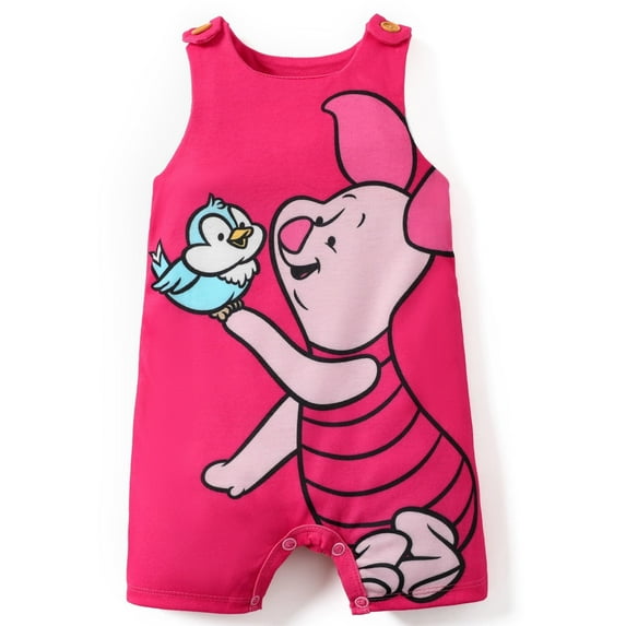 Disney Winnie the Pooh Baby Bodysuits Graphic Button Romper Boys Girls Gifts Newborn to Infant