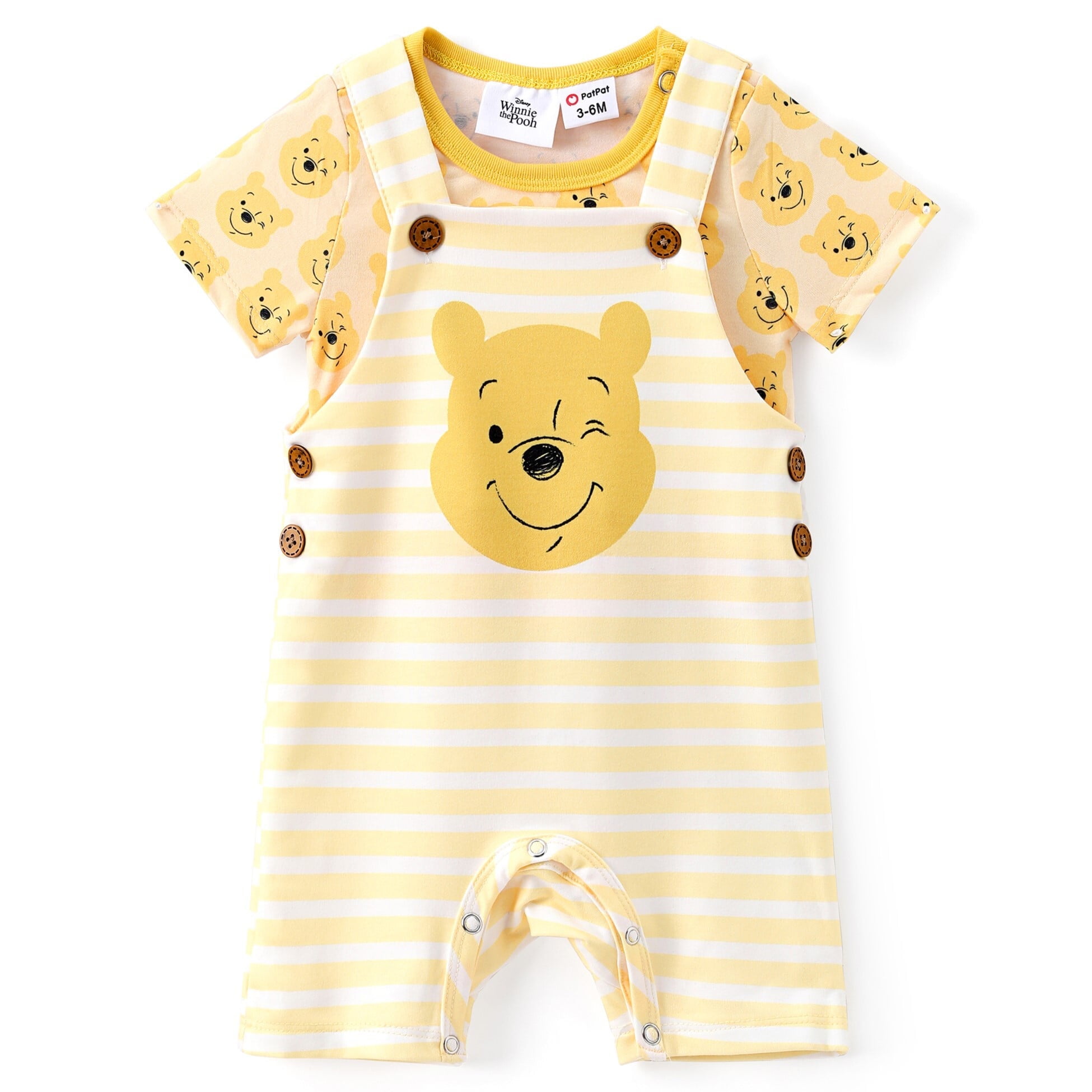 Babyhug Disney Cotton Knit Striped & Winnie Pooh Printed Boxers Pack of 3 - Multicolour