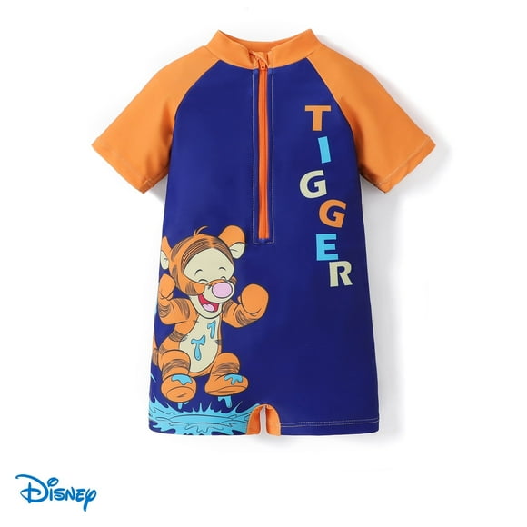 Disney Winnie the Pooh Baby Boys Girls Swimsuits Zipper Rash Guard One Piece Bathing Suit Sizes 3M-18M