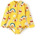 thumbnail image 1 of Disney Winnie the Pooh Baby Boys Girls Swimsuits Zipper Rash Guard One Piece Bathing Suit Sizes 3M-6Y, 1 of 9