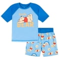 thumbnail image 1 of Disney Winnie the Pooh Baby Boys' Swimwear 2-Piece Rash Guard and Swim Trunks Set Navy Blue, 1 of 5