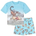 thumbnail image 1 of Disney Winnie the Pooh Baby Boys' Swimwear 2-Piece Rash Guard and Swim Trunks Set Soft Blue Tigger, 1 of 5
