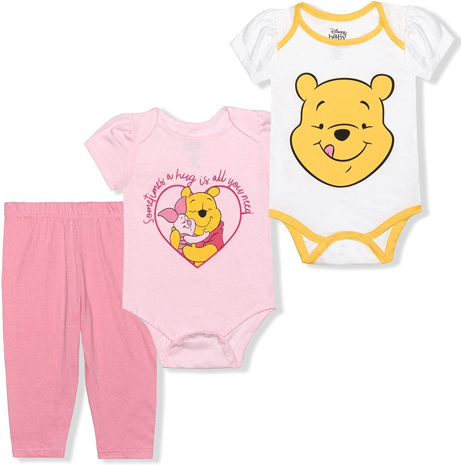Disney Winnie the Pooh Baby Girls Bodysuits and Legging Set for