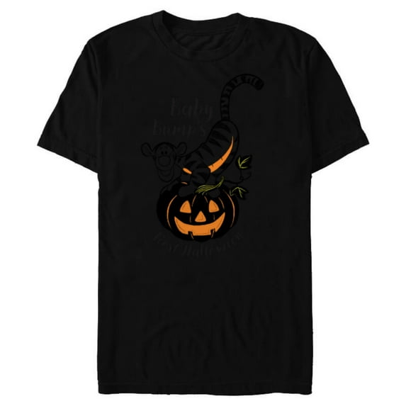 Disney Winnie the Pooh Baby Tigger Bump’s First Halloween - Short Sleeve Blended T-Shirt for Adults - Customized-Black Snow Heather
