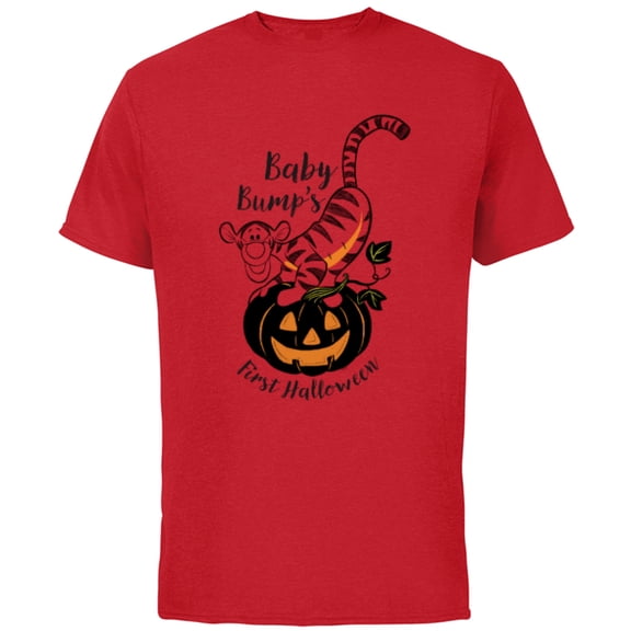 Disney Winnie the Pooh Baby Tigger Bump’s First Halloween - Short Sleeve Cotton T-Shirt for Adults - Customized-Red