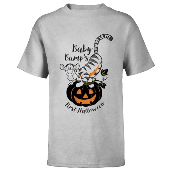 Disney Winnie the Pooh Baby Tigger Bump’s First Halloween - Short Sleeve T-Shirt for Kids - Customized-Athletic Heather