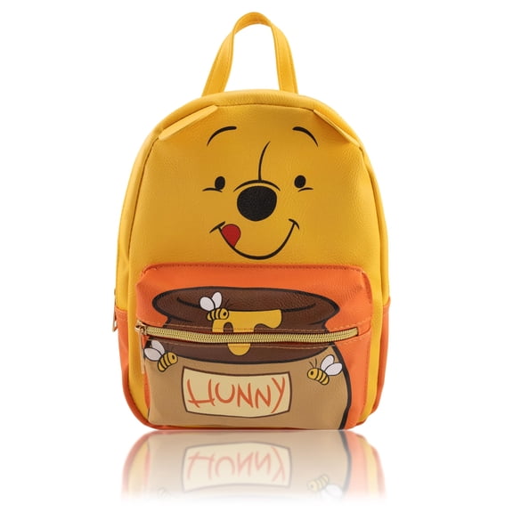 Disney Winnie the Pooh Backpack for Women, Men, Unisex Cute PU Leather 10" Mini Backpack