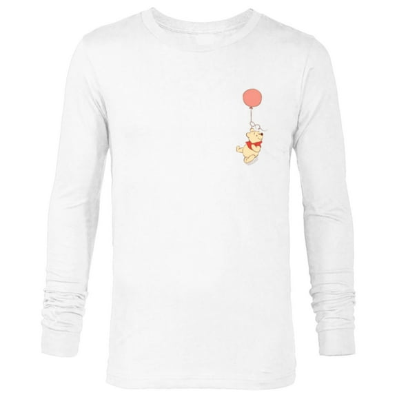 Disney Winnie the Pooh Balloon Flight Corner Picture - Long Sleeve T-Shirt for Men - Customized-White