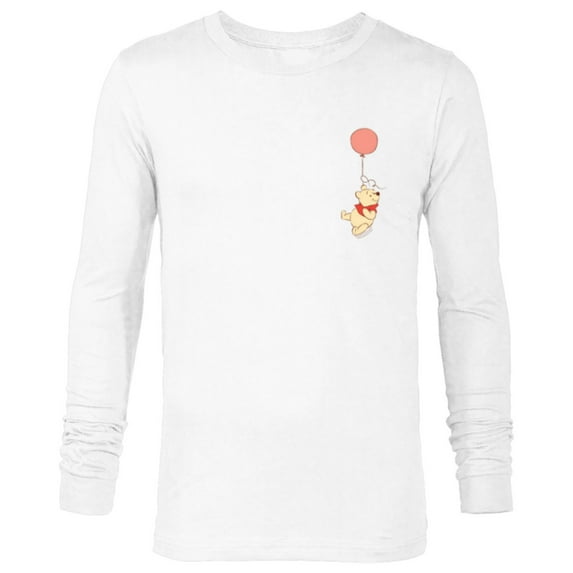 Disney Winnie the Pooh Balloon Flight Corner Picture - Long Sleeve T-Shirt for Men - Customized-White
