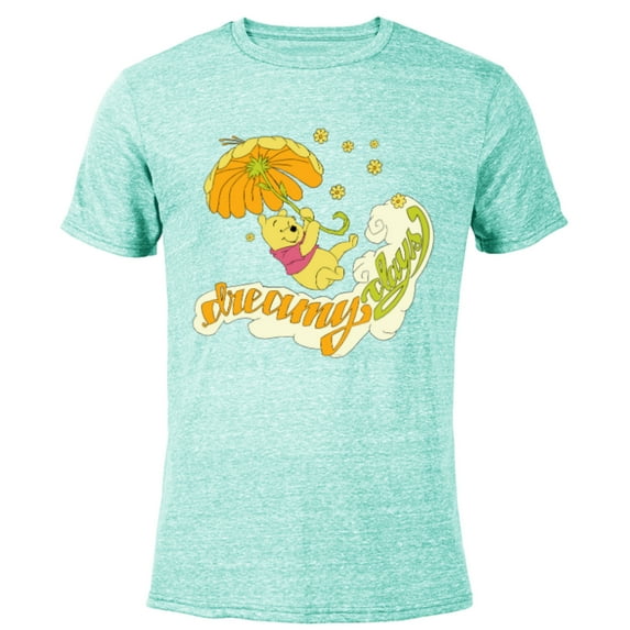 Disney Winnie the Pooh Bear Dreamy Days - Short Sleeve Blended T-Shirt for Adults - Customized-Ocean Blue
