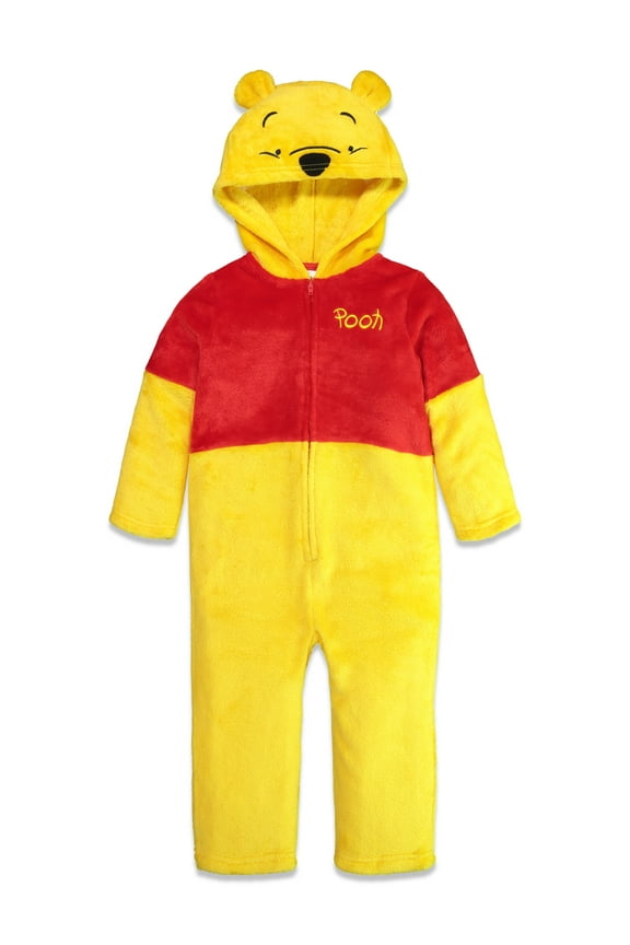 Winnie the Pooh Big Boys Fleece Zip Up Coverall Newborn to Big Kid